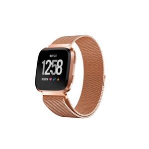 NWT Posh Tech Unisex Fitbit Versa Rose Stainless Steel Watch Replacement Band